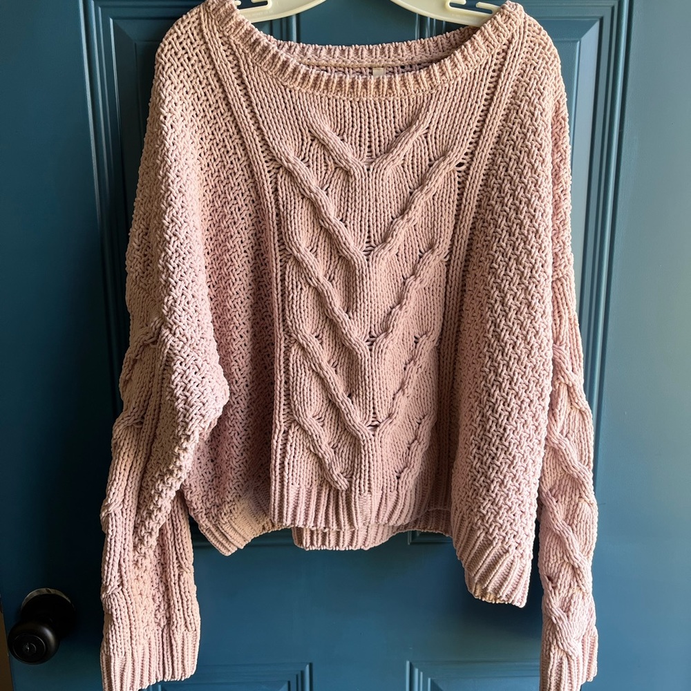 Blush cropped sweater